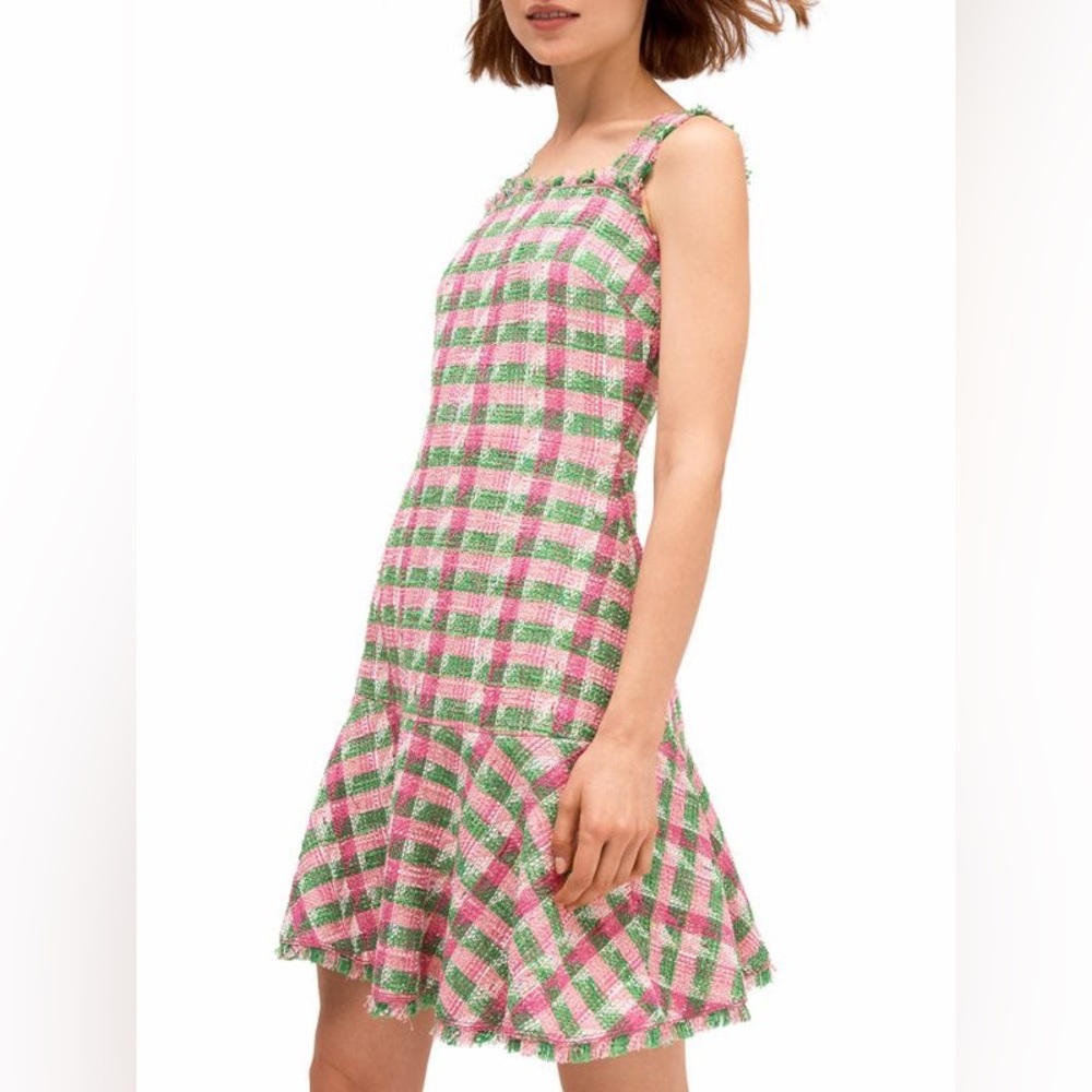 Kate Spade Green & Pink Tweed dress